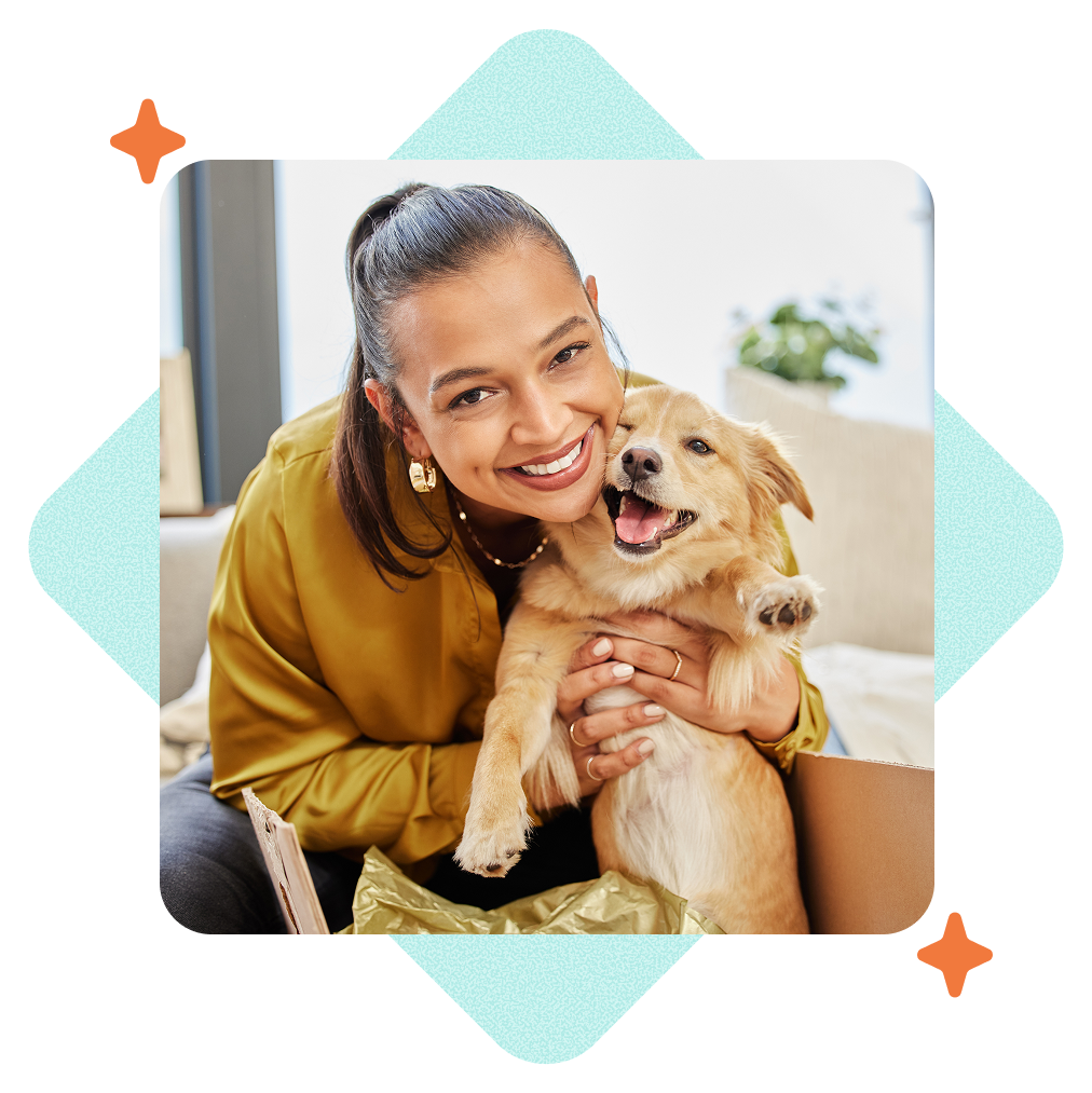 Happy pet parent